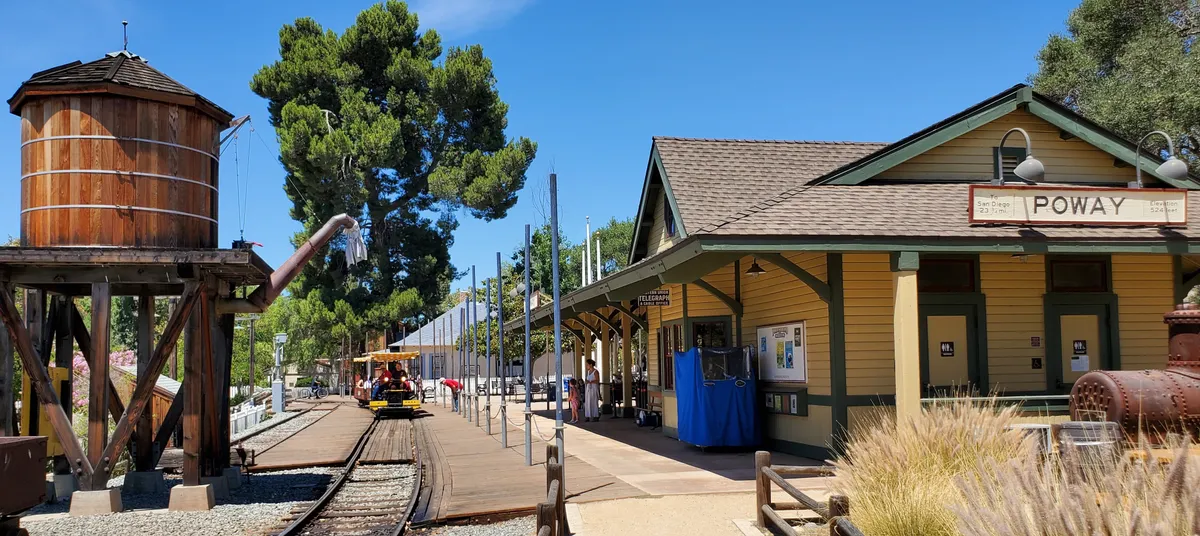 Old Poway Park historic area with train rides and community events