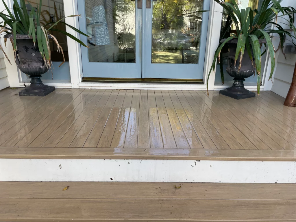 After pressure washing - Del Mar Patio Deck