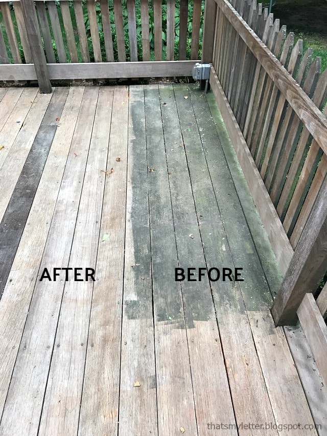 Before pressure washing - Del Mar Patio Deck